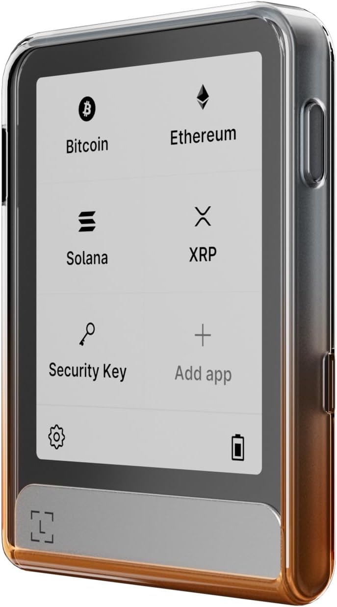 Ledger Flex Protective Case with Device Image - BTC Orange
