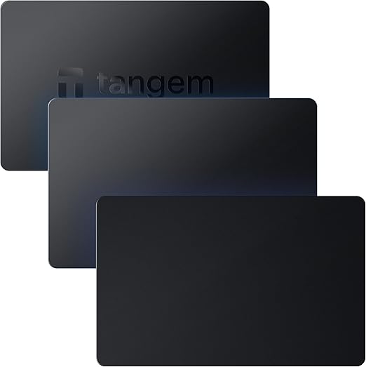 Tangem Wallet 3 Card Set - NFC Hardware Wallet - Seedless - EAL6+ Secure Element